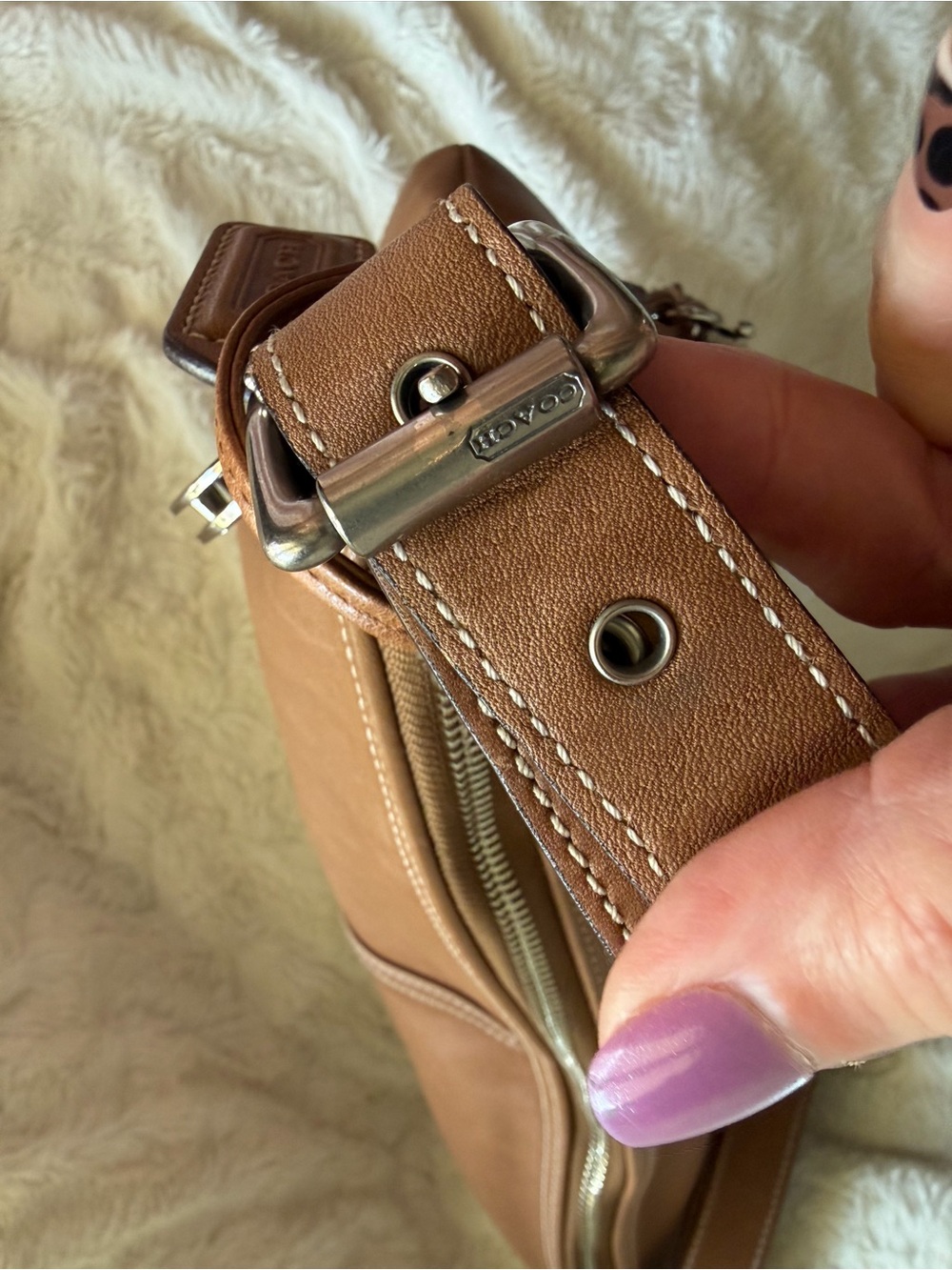 Vintage 2003 Coach Legacy West zipper baguette with wristlet - Picture 8 of 13